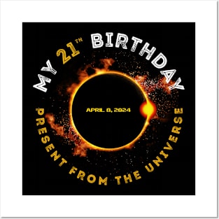 Solar Eclipse 2024 21th Birthday Present April 4 Totality Posters and Art